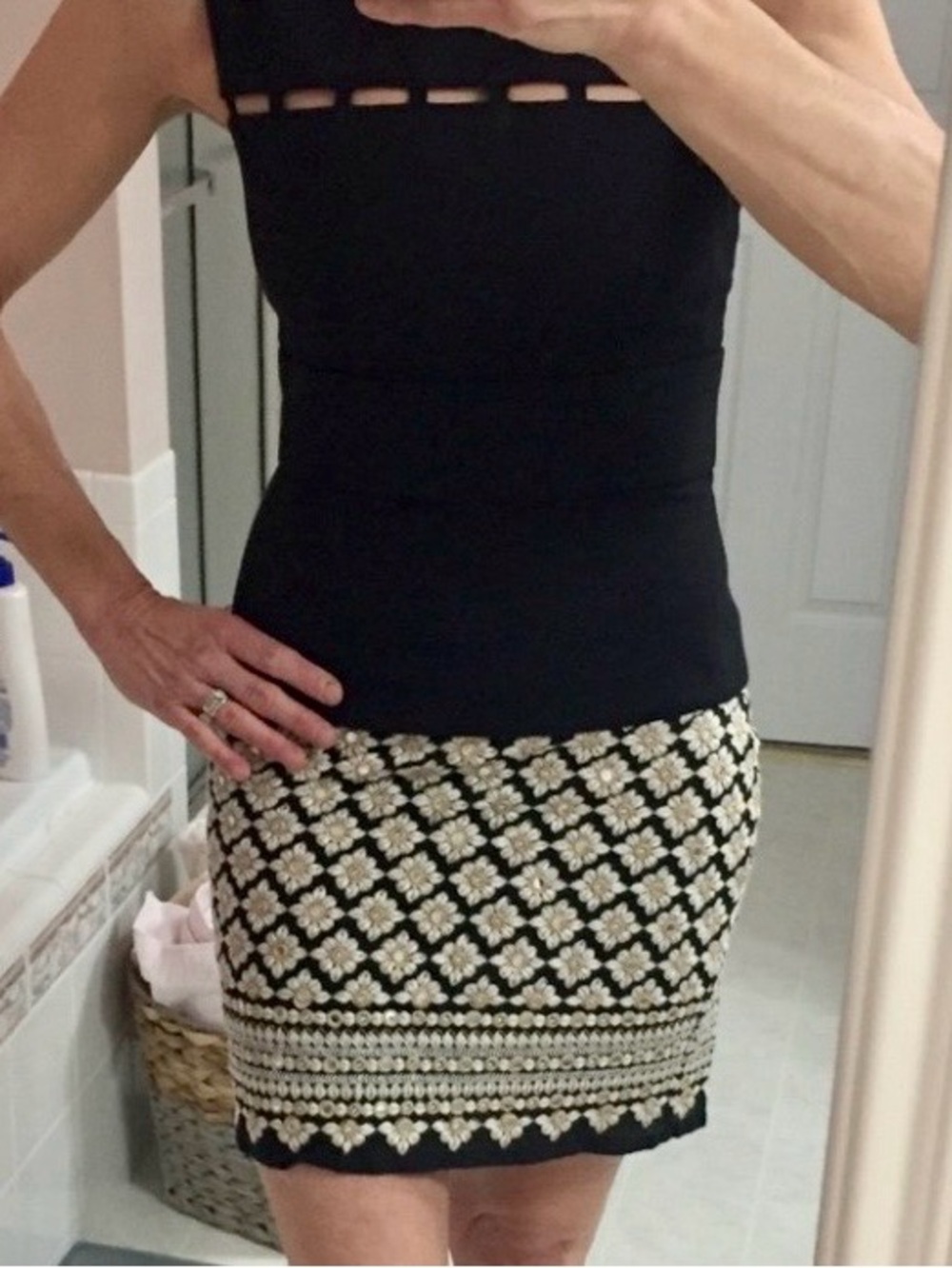 Chelsea & Violet Embroidered Jewels Skirt